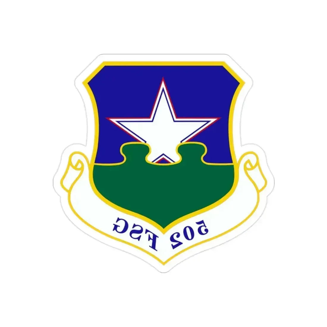 502d Force Support Group (U.S. Air Force) REVERSE PRINT Transparent Die-Cut STICKER 2 Inch Die-Cut Transparent - The Sticker Space