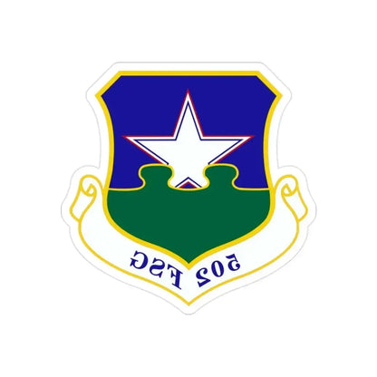 502d Force Support Group (U.S. Air Force) REVERSE PRINT Transparent Die-Cut STICKER 2 Inch Die-Cut Transparent - The Sticker Space