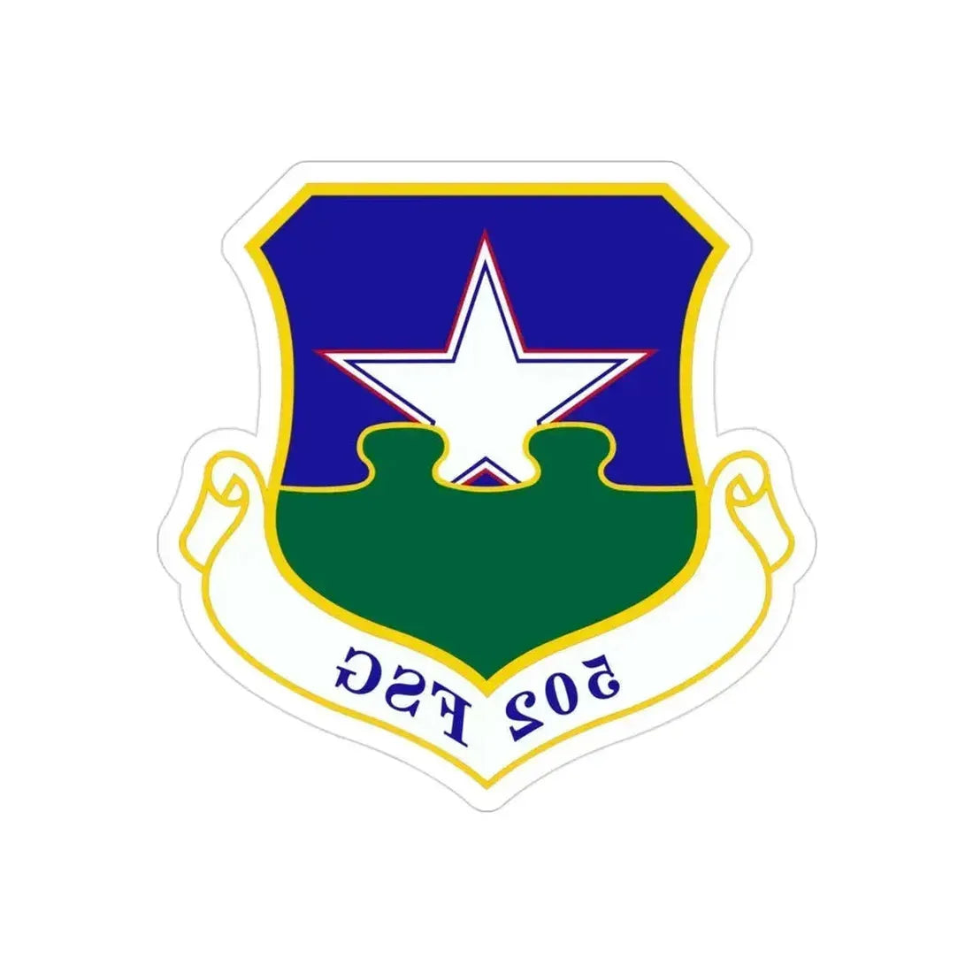 502d Force Support Group (U.S. Air Force) REVERSE PRINT Transparent Die-Cut STICKER 3 Inch Die-Cut Transparent - The Sticker Space