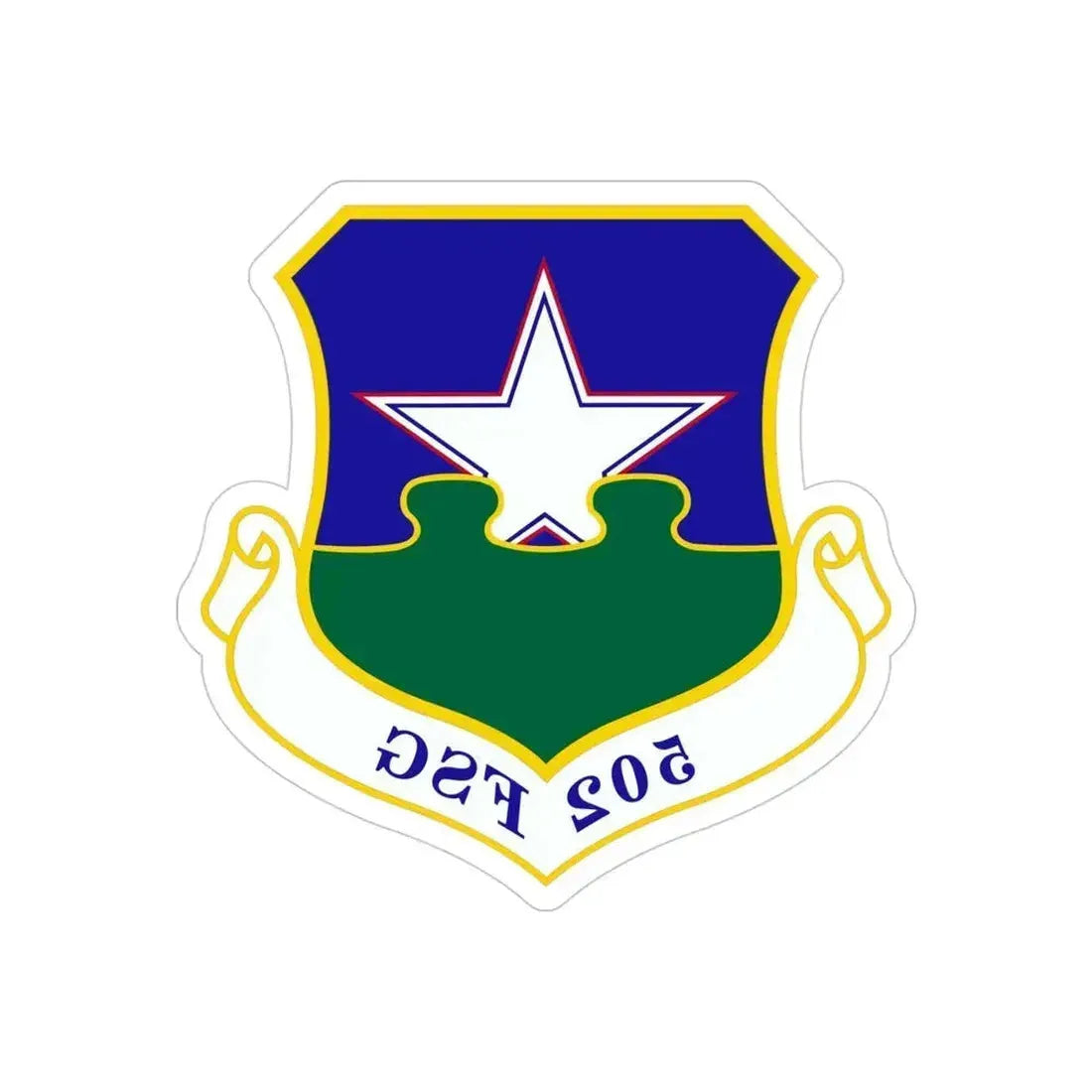 502d Force Support Group (U.S. Air Force) REVERSE PRINT Transparent Die-Cut STICKER 4 Inch Die-Cut Transparent - The Sticker Space