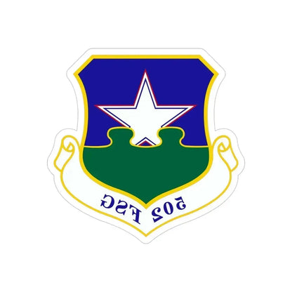 502d Force Support Group (U.S. Air Force) REVERSE PRINT Transparent Die-Cut STICKER 4 Inch Die-Cut Transparent - The Sticker Space