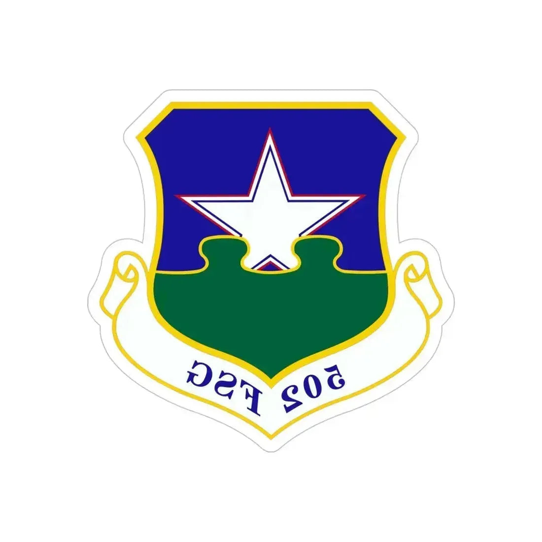 502d Force Support Group (U.S. Air Force) REVERSE PRINT Transparent Die-Cut STICKER 5 Inch Die-Cut Transparent - The Sticker Space