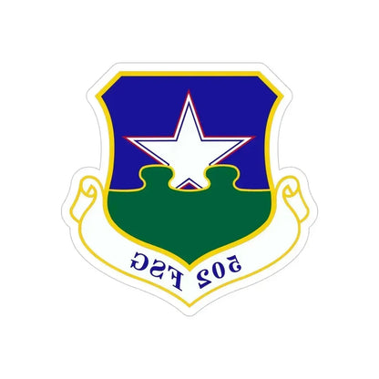 502d Force Support Group (U.S. Air Force) REVERSE PRINT Transparent Die-Cut STICKER 5 Inch Die-Cut Transparent - The Sticker Space