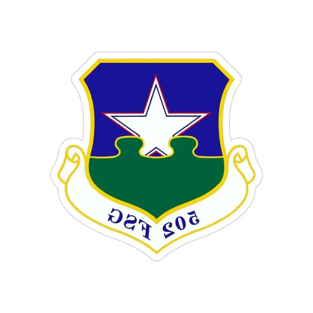 502d Force Support Group (U.S. Air Force) REVERSE PRINT Transparent Die-Cut STICKER 6 Inch Die-Cut Transparent - The Sticker Space