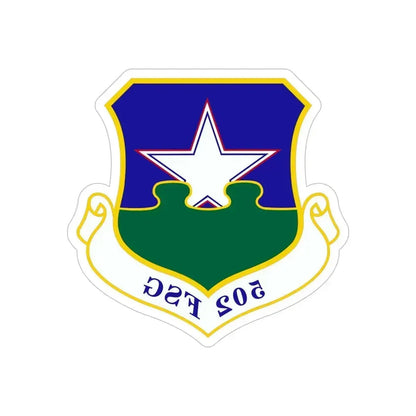 502d Force Support Group (U.S. Air Force) REVERSE PRINT Transparent Die-Cut STICKER 6 Inch Die-Cut Transparent - The Sticker Space