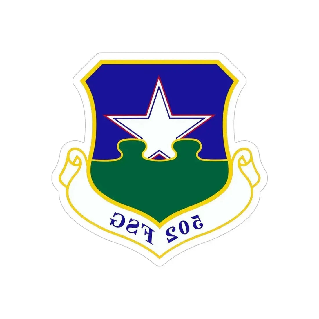 502d Force Support Group (U.S. Air Force) REVERSE PRINT Transparent Die-Cut STICKER - The Sticker Space