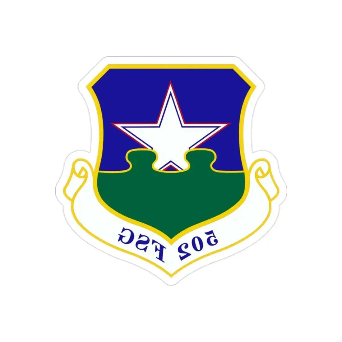 502d Force Support Group (U.S. Air Force) REVERSE PRINT Transparent Die-Cut STICKER - The Sticker Space