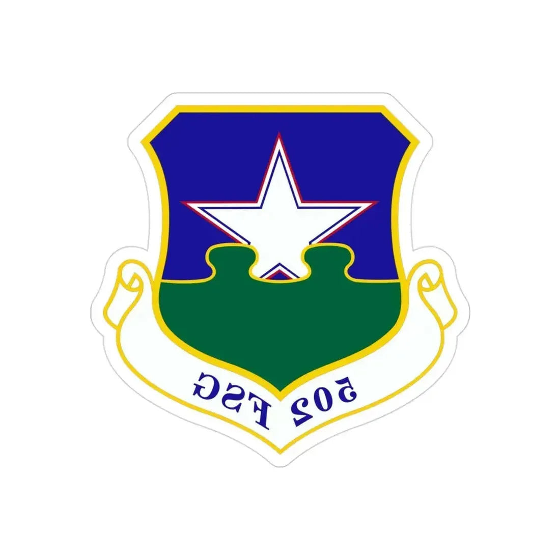 502d Force Support Group (U.S. Air Force) REVERSE PRINT Transparent Die-Cut STICKER - The Sticker Space