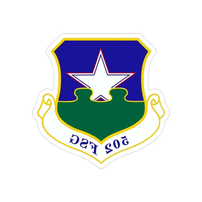 502d Force Support Group (U.S. Air Force) REVERSE PRINT Transparent Die-Cut STICKER - The Sticker Space