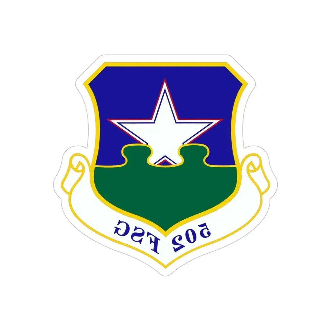 502d Force Support Group (U.S. Air Force) REVERSE PRINT Transparent Die-Cut STICKER - The Sticker Space