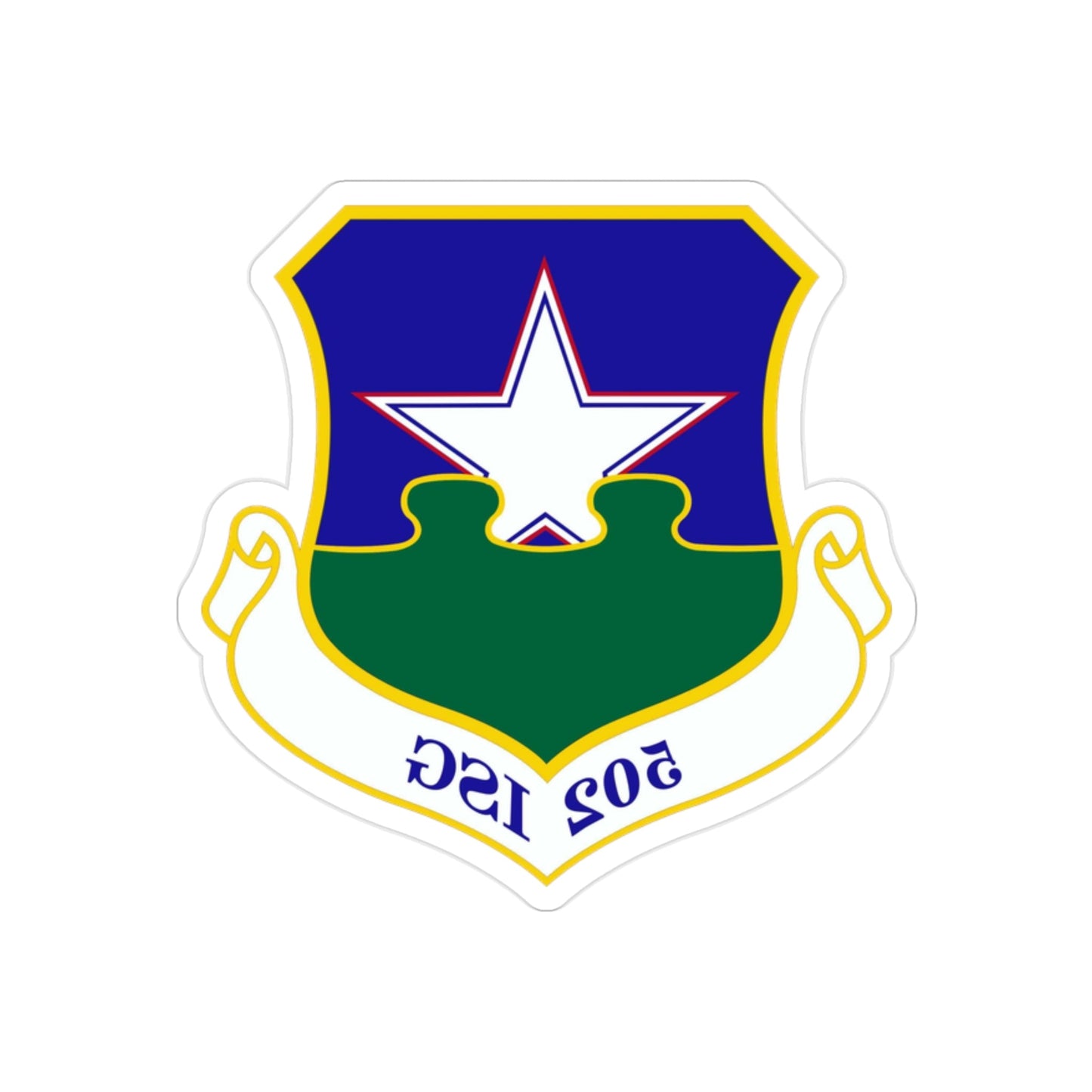 502d Installation Support Group (U.S. Air Force) REVERSE PRINT Transparent STICKER-2" × 2"-The Sticker Space