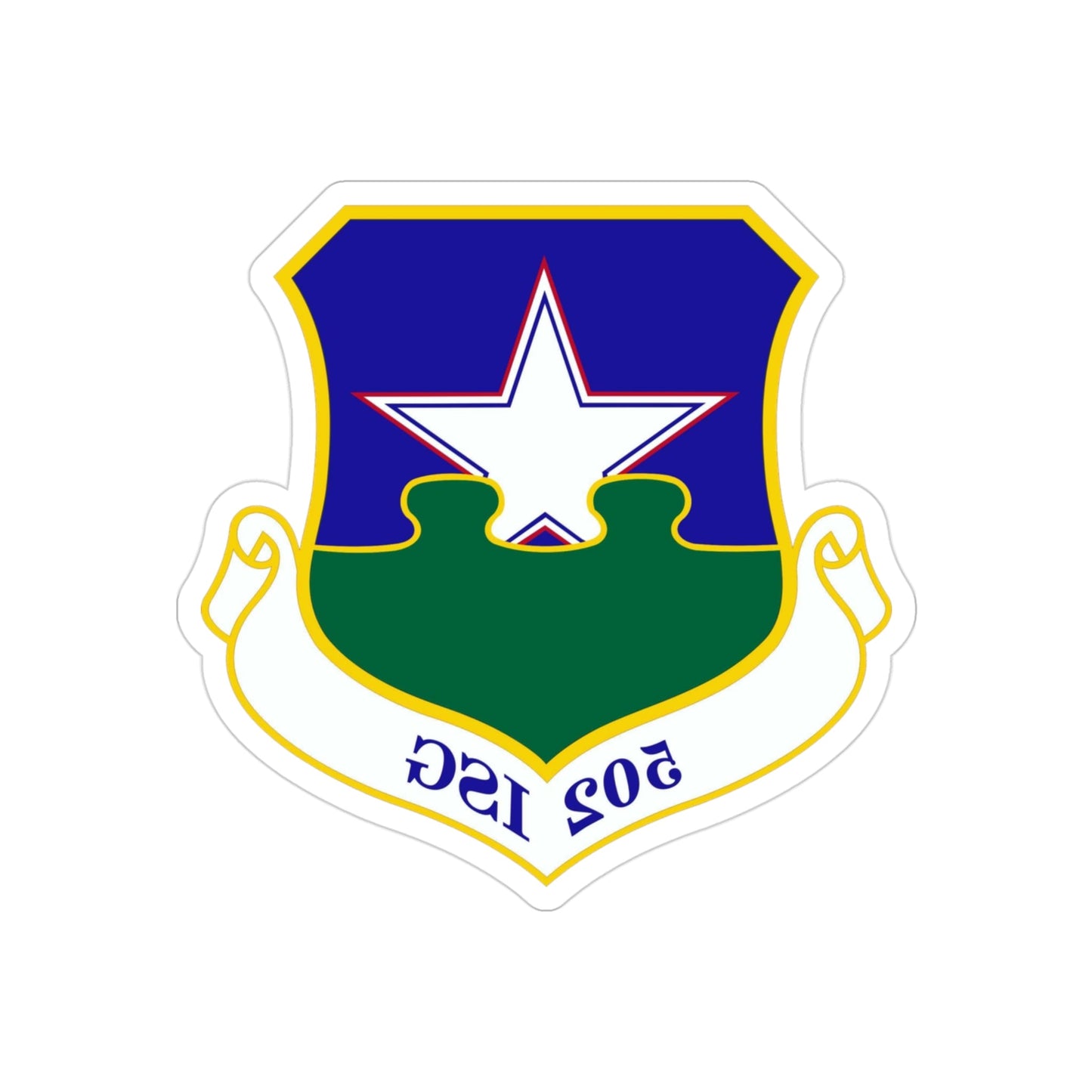 502d Installation Support Group (U.S. Air Force) REVERSE PRINT Transparent STICKER-3" × 3"-The Sticker Space