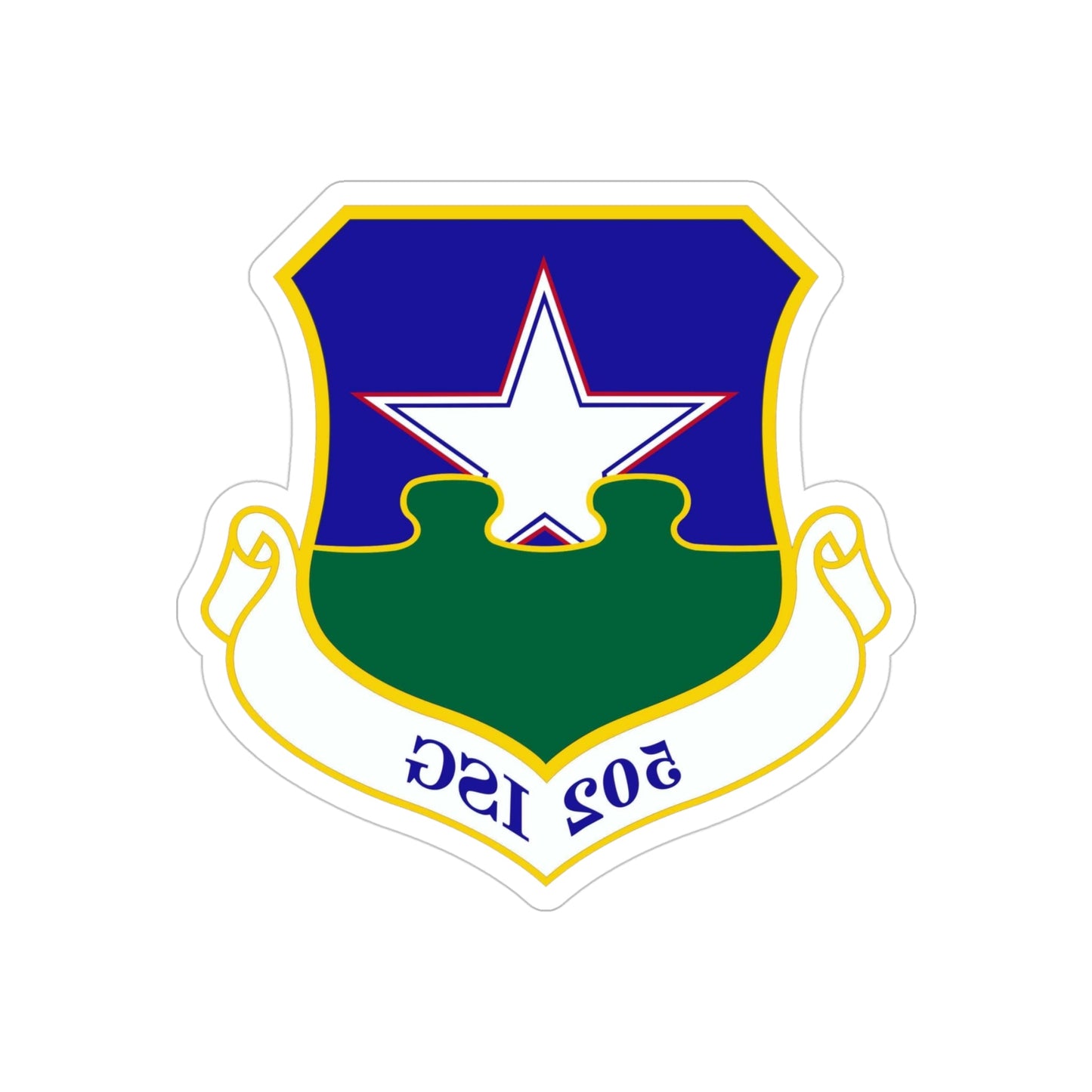 502d Installation Support Group (U.S. Air Force) REVERSE PRINT Transparent STICKER-4" × 4"-The Sticker Space