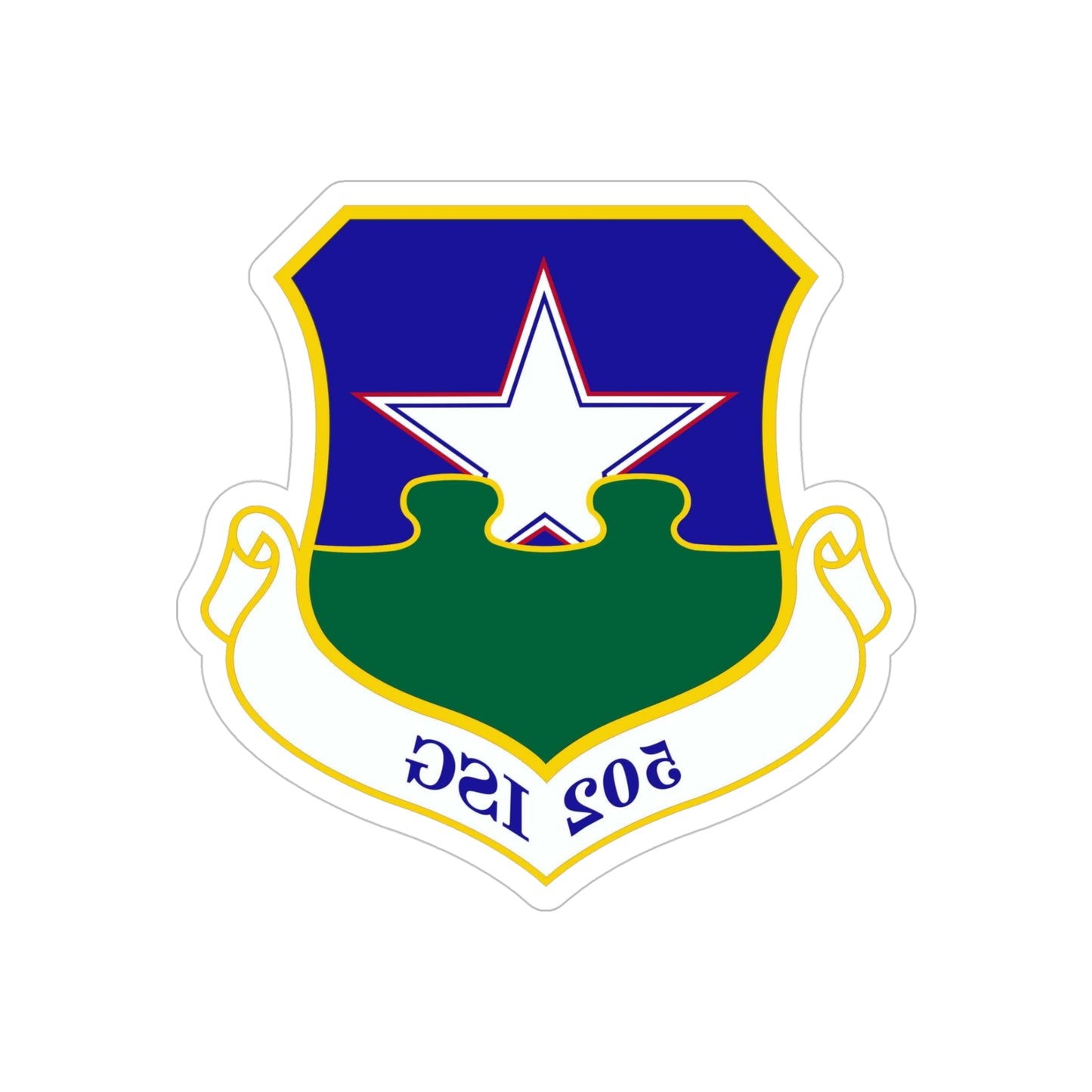 502d Installation Support Group (U.S. Air Force) REVERSE PRINT Transparent STICKER-5" × 5"-The Sticker Space