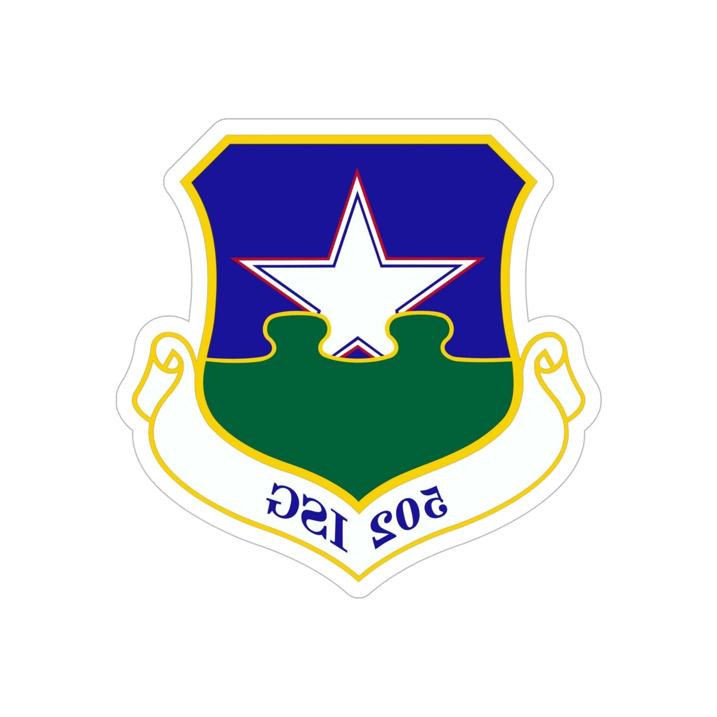 502d Installation Support Group (U.S. Air Force) REVERSE PRINT Transparent STICKER-6" × 6"-The Sticker Space