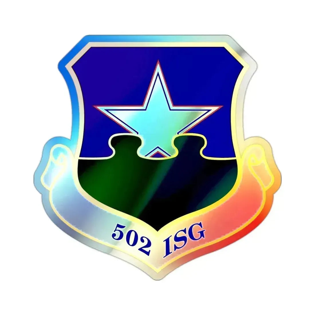 502d Installation Support Group (U.S. Air Force) Holographic STICKER Die-Cut Vinyl Decal 2 Inch Holographic - The Sticker Space