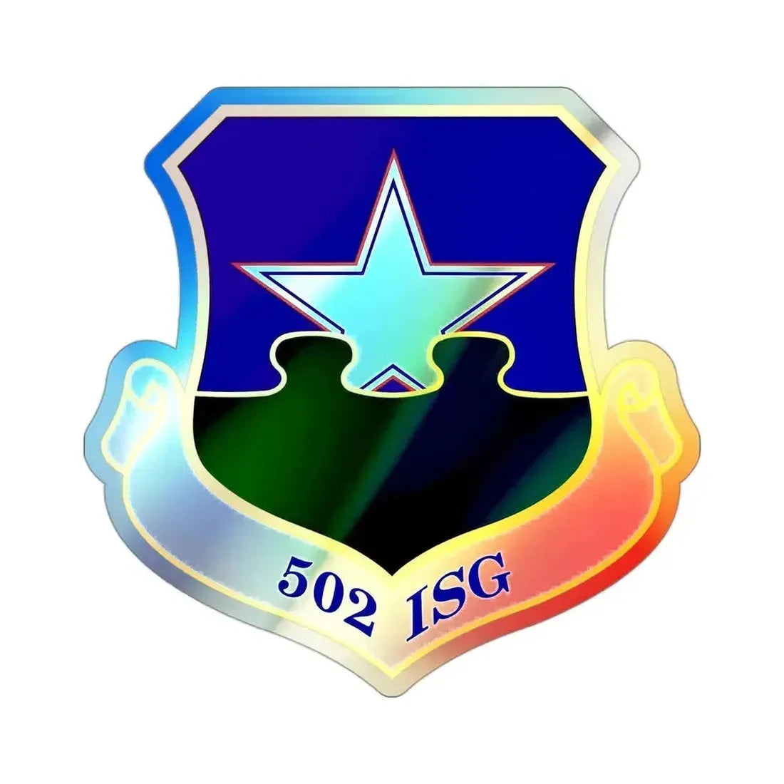 502d Installation Support Group (U.S. Air Force) Holographic STICKER Die-Cut Vinyl Decal 3 Inch Holographic - The Sticker Space
