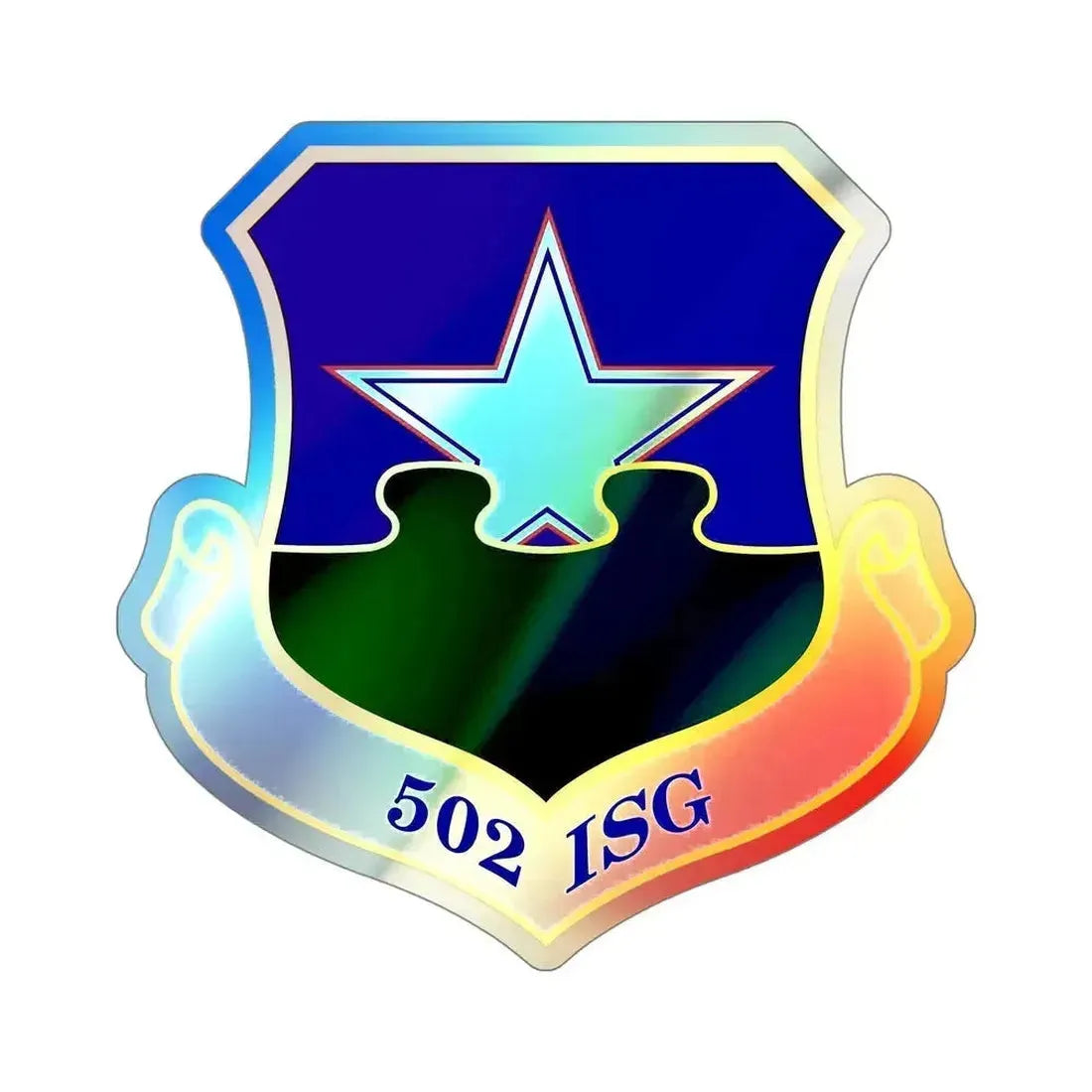 502d Installation Support Group (U.S. Air Force) Holographic STICKER Die-Cut Vinyl Decal 5 Inch Holographic - The Sticker Space
