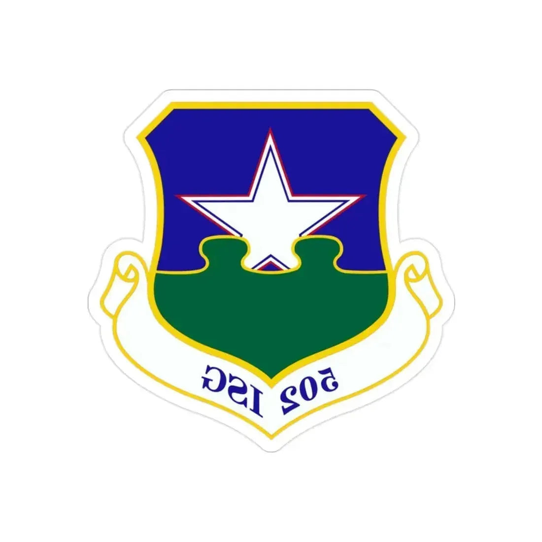 502d Installation Support Group (U.S. Air Force) REVERSE PRINT Transparent Die-Cut STICKER 2 Inch Die-Cut Transparent - The Sticker Space