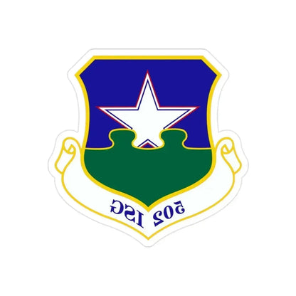 502d Installation Support Group (U.S. Air Force) REVERSE PRINT Transparent Die-Cut STICKER 2 Inch Die-Cut Transparent - The Sticker Space