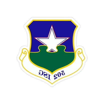 502d Installation Support Group (U.S. Air Force) REVERSE PRINT Transparent Die-Cut STICKER 3 Inch Die-Cut Transparent - The Sticker Space