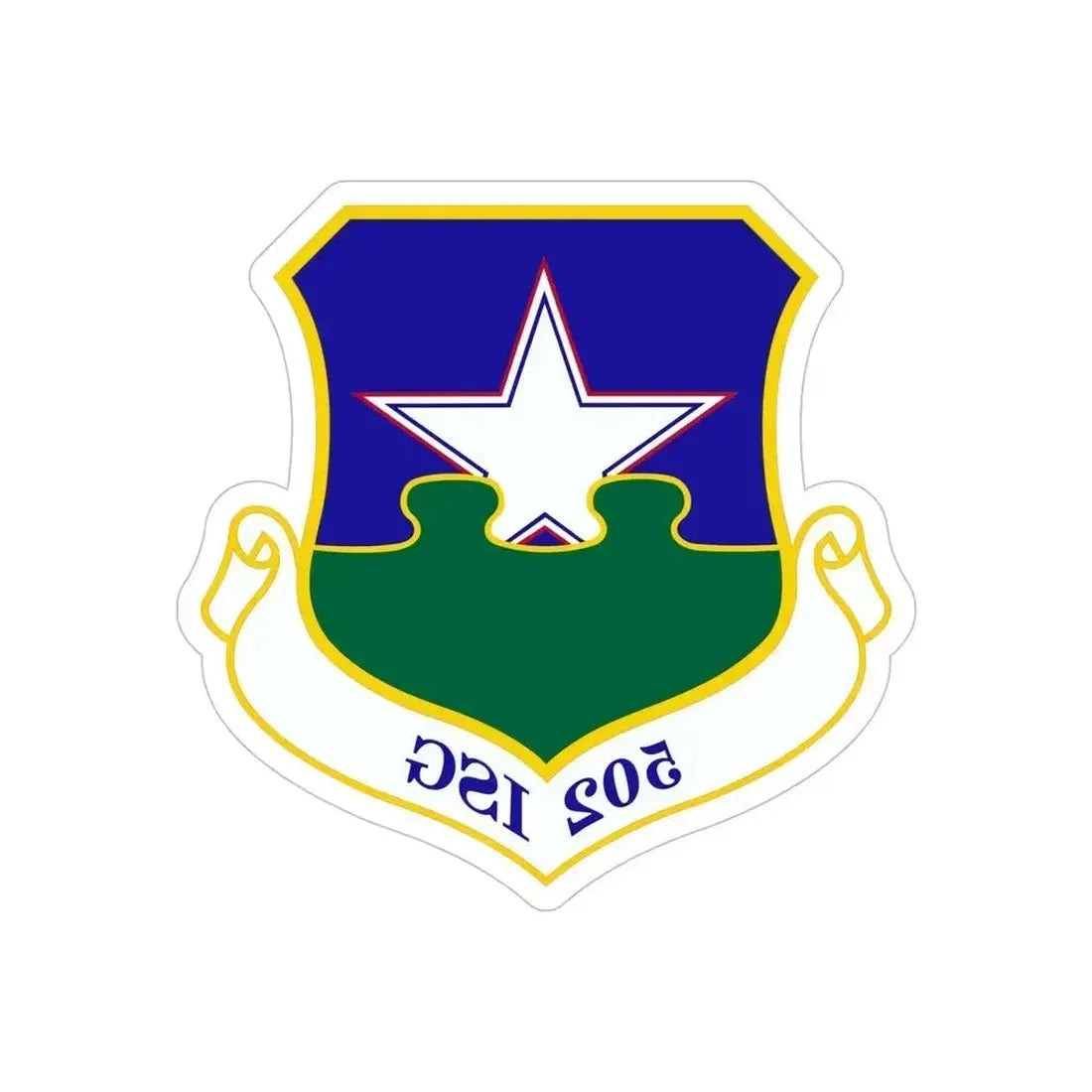 502d Installation Support Group (U.S. Air Force) REVERSE PRINT Transparent Die-Cut STICKER 6 Inch Die-Cut Transparent - The Sticker Space