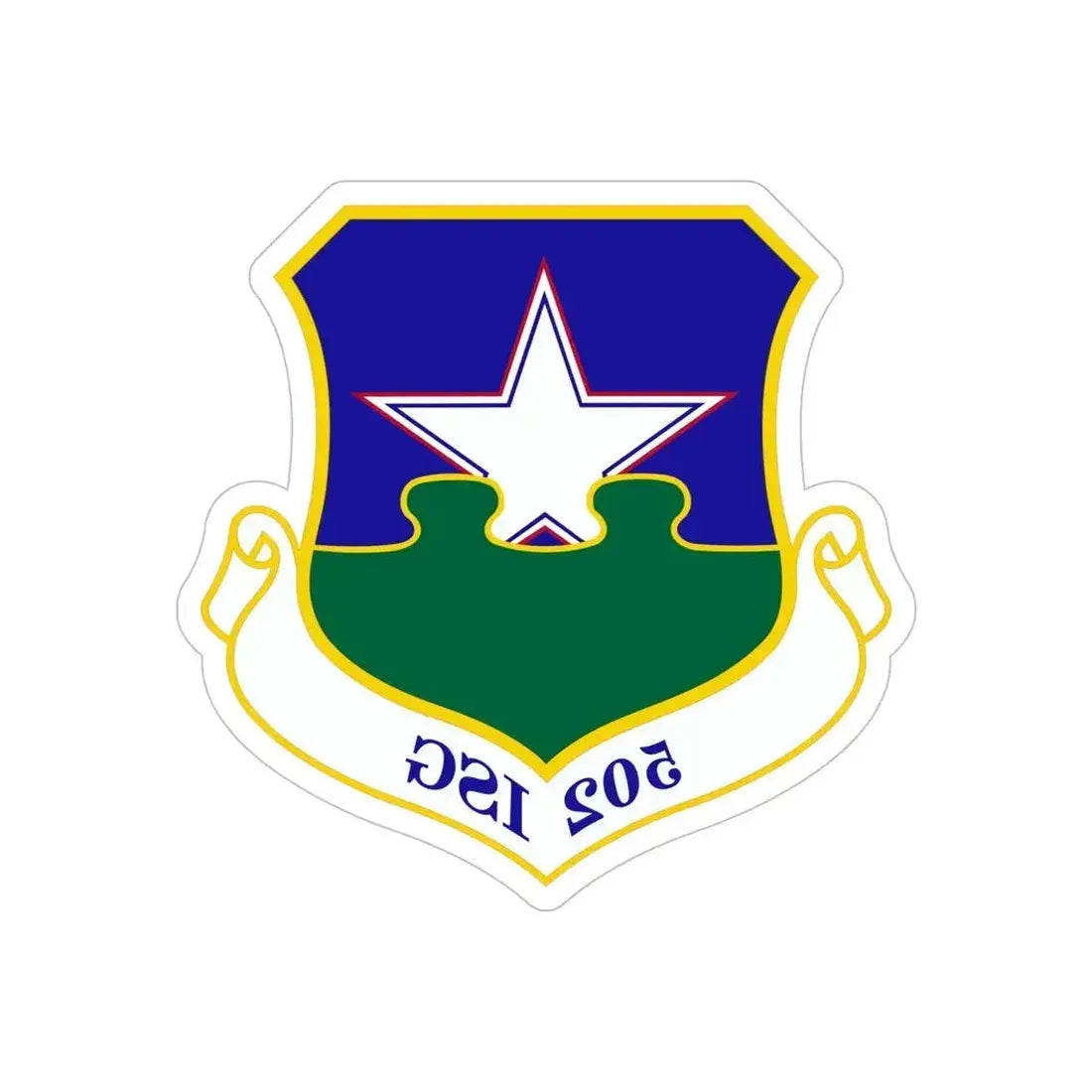 502d Installation Support Group (U.S. Air Force) REVERSE PRINT Transparent Die-Cut STICKER - The Sticker Space