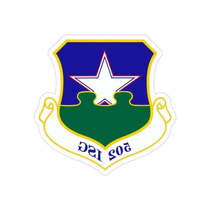 502d Installation Support Group (U.S. Air Force) REVERSE PRINT Transparent Die-Cut STICKER - The Sticker Space