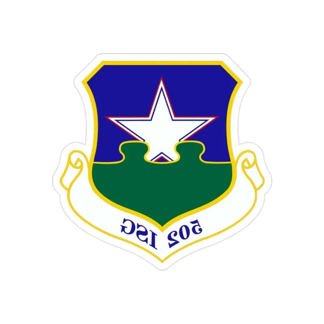 502d Installation Support Group (U.S. Air Force) REVERSE PRINT Transparent Die-Cut STICKER - The Sticker Space