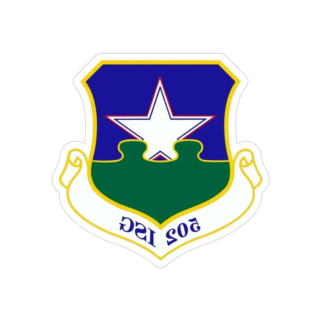 502d Installation Support Group (U.S. Air Force) REVERSE PRINT Transparent Die-Cut STICKER - The Sticker Space