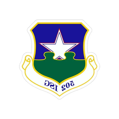 502d Installation Support Group (U.S. Air Force) REVERSE PRINT Transparent Die-Cut STICKER - The Sticker Space
