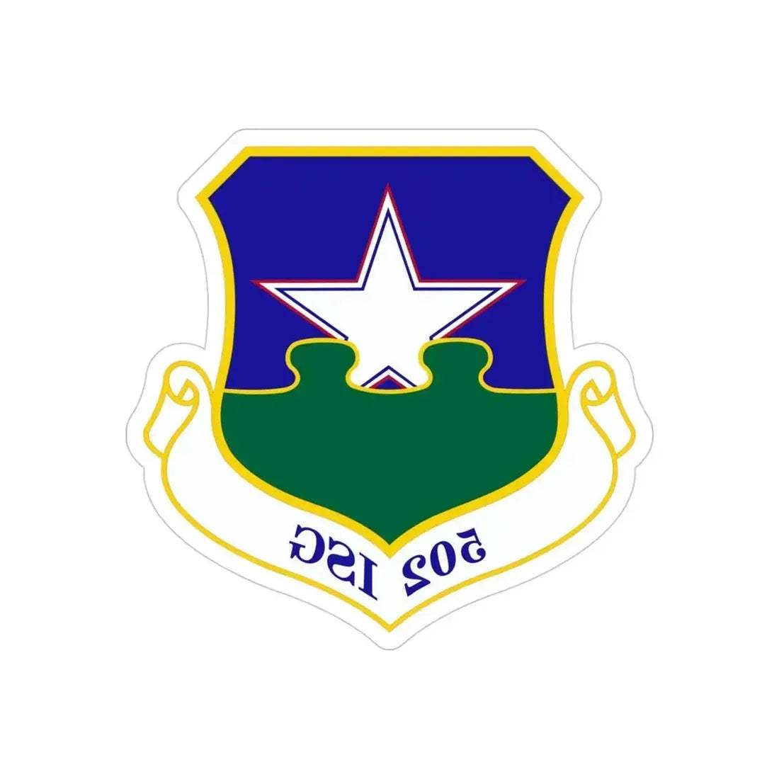 502d Installation Support Group (U.S. Air Force) REVERSE PRINT Transparent Die-Cut STICKER - The Sticker Space