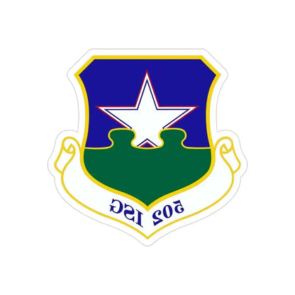 502d Installation Support Group (U.S. Air Force) REVERSE PRINT Transparent Die-Cut STICKER - The Sticker Space