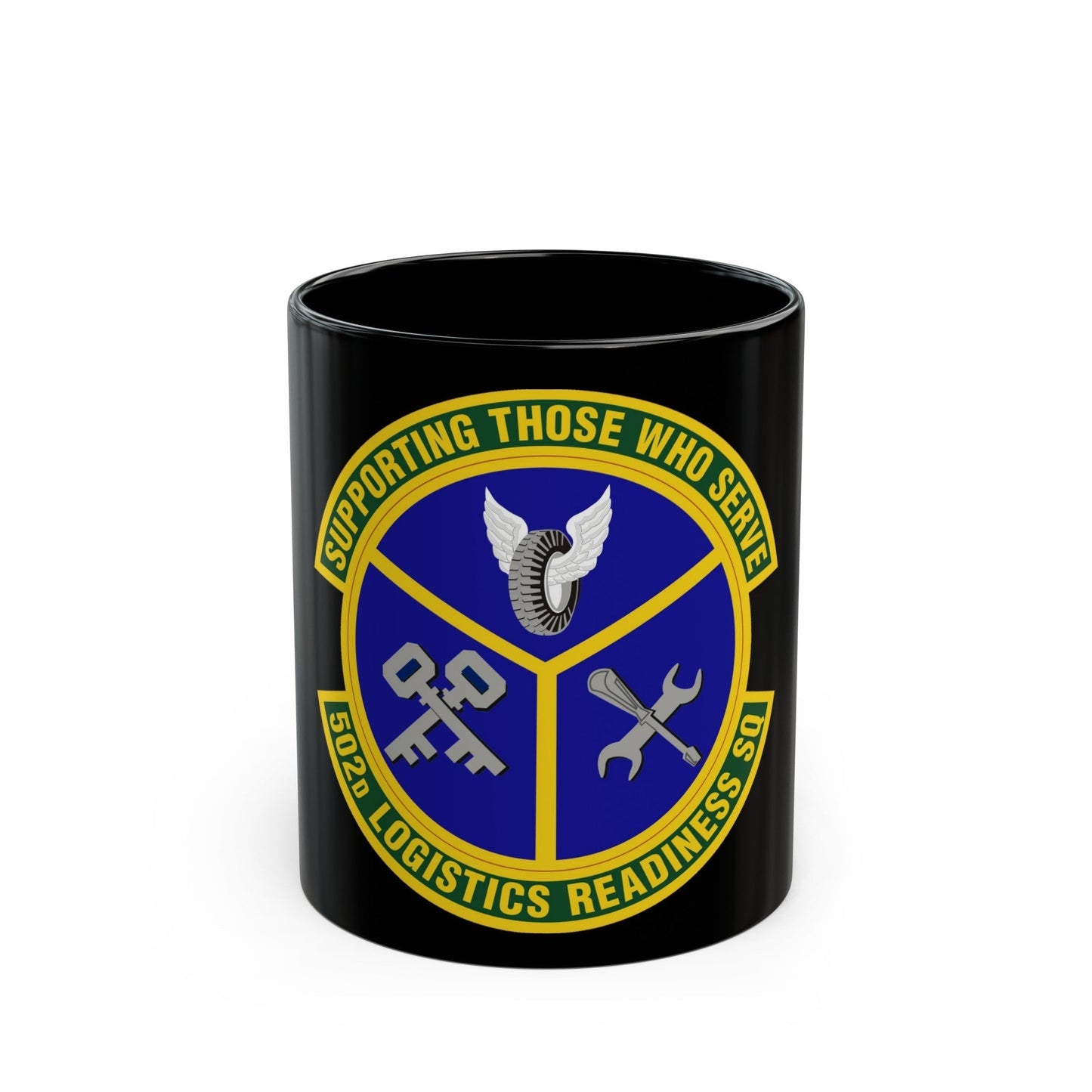 502d Logistics Readiness Squadron (U.S. Air Force) Black Coffee Mug-11oz-The Sticker Space