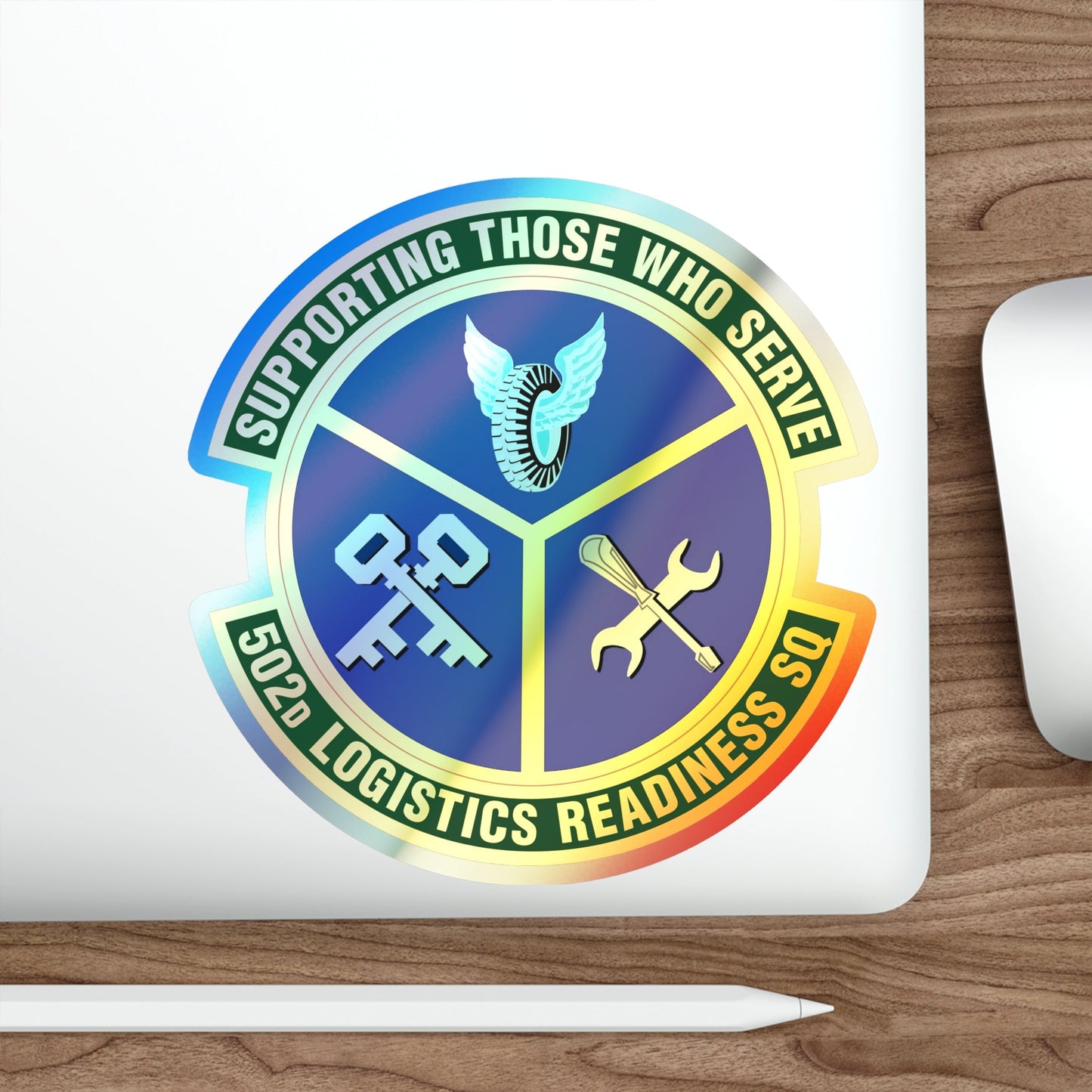 502d Logistics Readiness Squadron (U.S. Air Force) Holographic STICKER Die-Cut Vinyl Decal-The Sticker Space