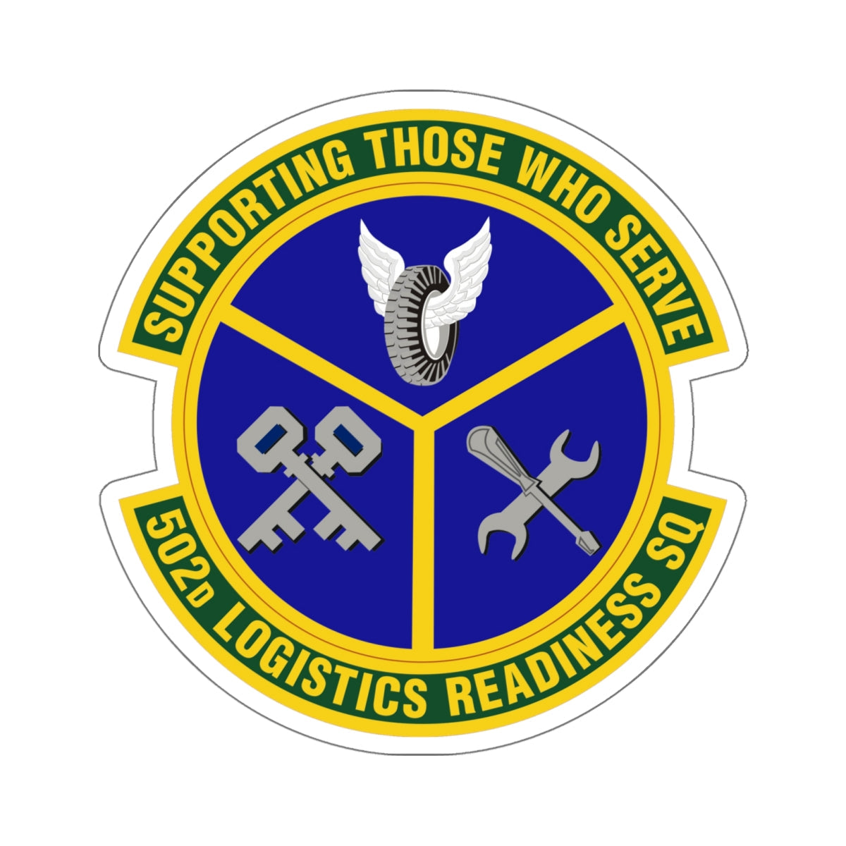 502d Logistics Readiness Squadron (U.S. Air Force) STICKER Vinyl Die-Cut Decal-White-The Sticker Space