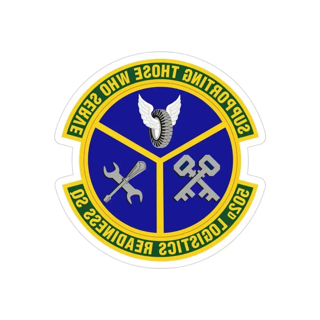502d Logistics Readiness Squadron (U.S. Air Force) REVERSE PRINT Transparent Die-Cut STICKER 3 Inch Die-Cut Transparent - The Sticker Space