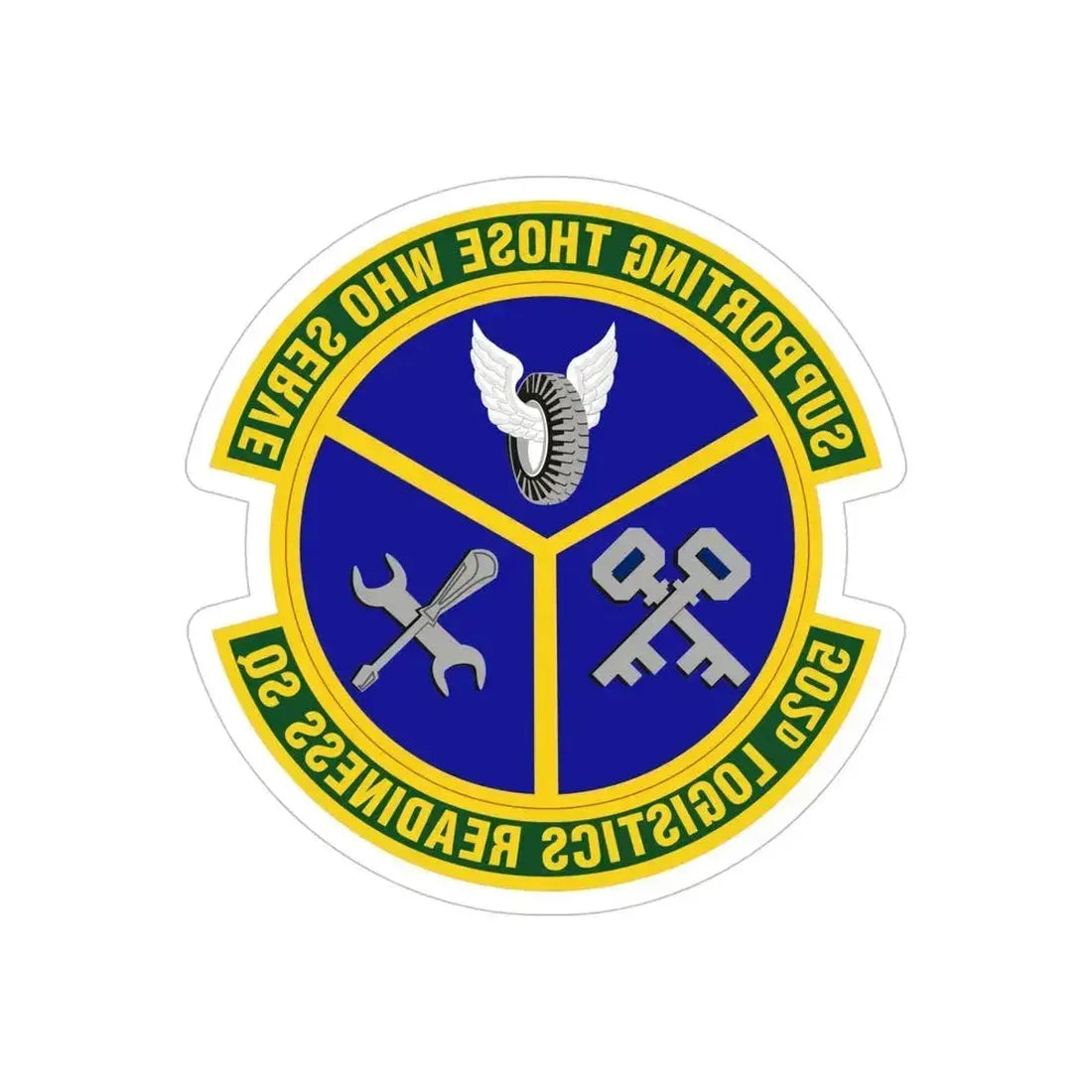 502d Logistics Readiness Squadron (U.S. Air Force) REVERSE PRINT Transparent Die-Cut STICKER 5 Inch Die-Cut Transparent - The Sticker Space