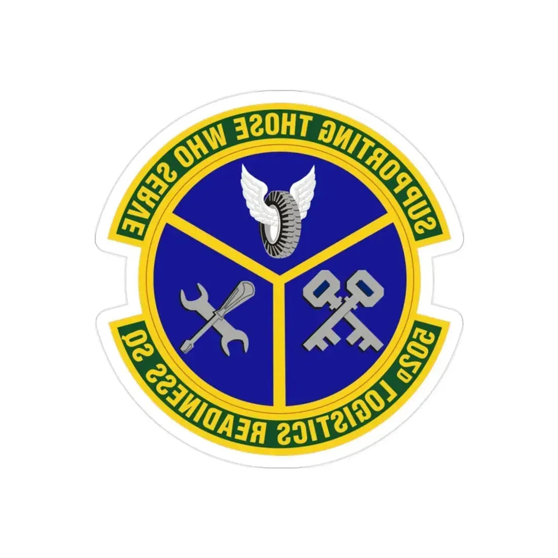 502d Logistics Readiness Squadron (U.S. Air Force) REVERSE PRINT Transparent Die-Cut STICKER - The Sticker Space