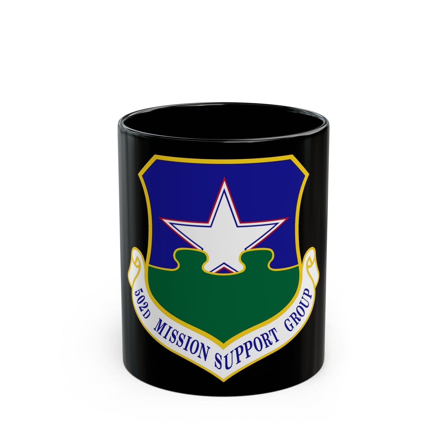 502d Mission Support Group (U.S. Air Force) Black Coffee Mug-11oz-The Sticker Space