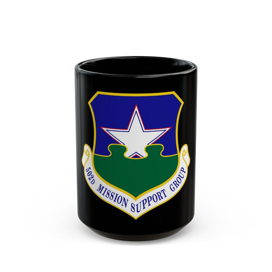 502d Mission Support Group (U.S. Air Force) Black Coffee Mug-15oz-The Sticker Space