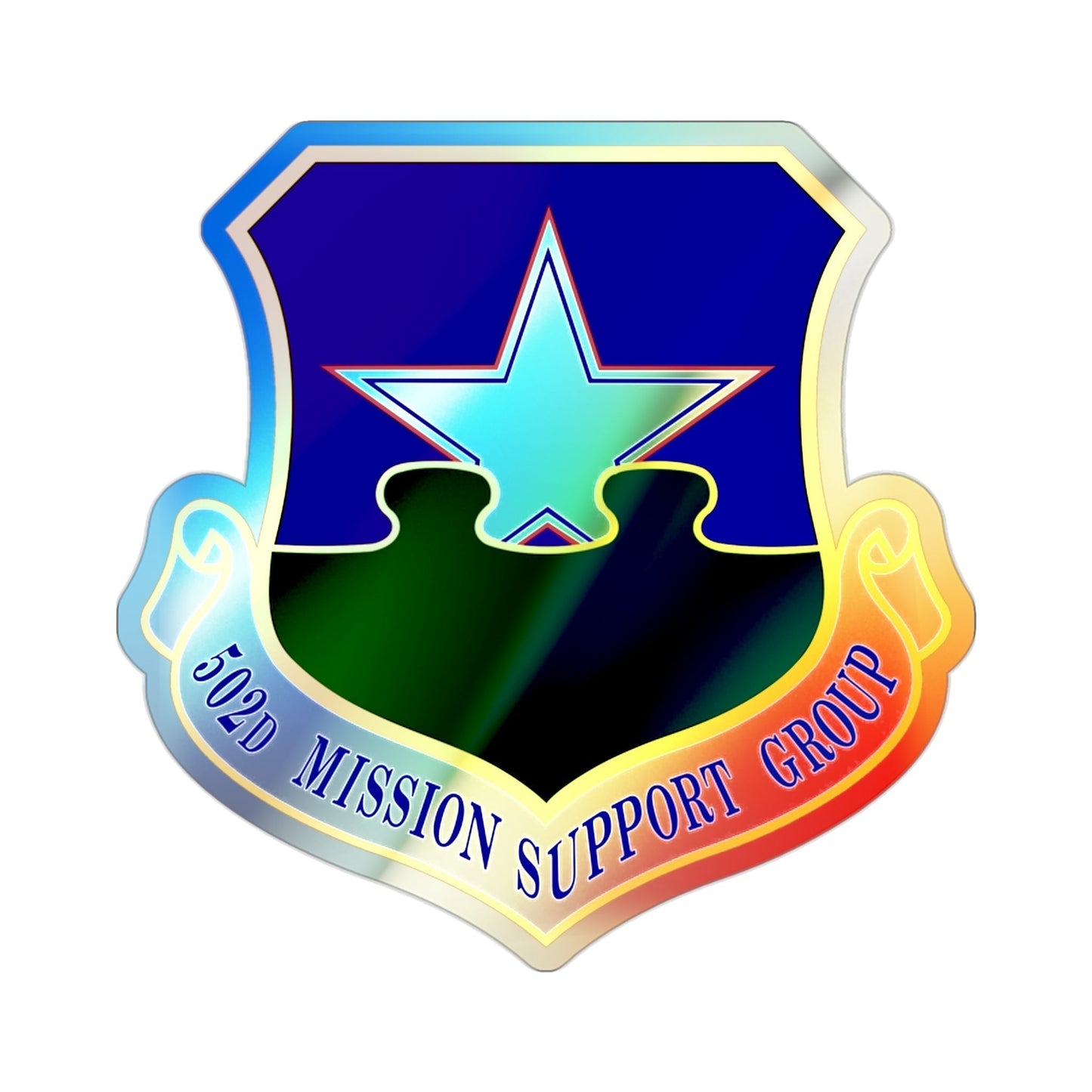 502d Mission Support Group (U.S. Air Force) Holographic STICKER Die-Cut Vinyl Decal-2 Inch-The Sticker Space