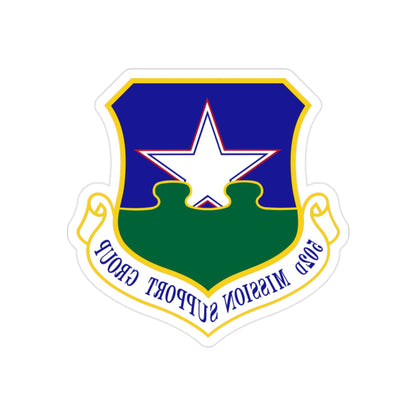 502d Mission Support Group (U.S. Air Force) REVERSE PRINT Transparent STICKER-2" × 2"-The Sticker Space