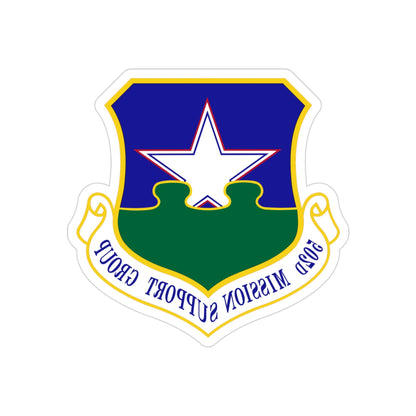 502d Mission Support Group (U.S. Air Force) REVERSE PRINT Transparent STICKER-3" × 3"-The Sticker Space