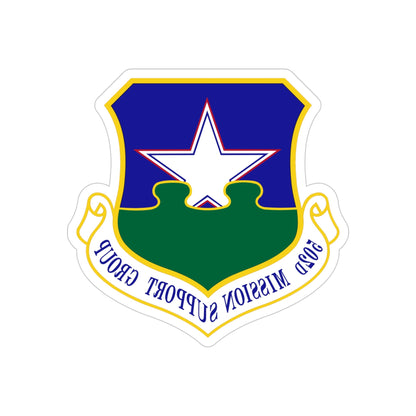 502d Mission Support Group (U.S. Air Force) REVERSE PRINT Transparent STICKER-4" × 4"-The Sticker Space