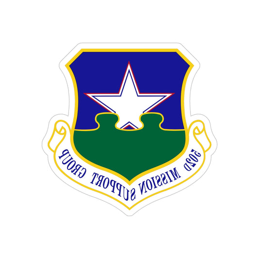 502d Mission Support Group (U.S. Air Force) REVERSE PRINT Transparent STICKER-6" × 6"-The Sticker Space