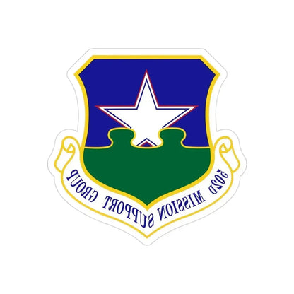 502d Mission Support Group (U.S. Air Force) REVERSE PRINT Transparent Die-Cut STICKER 3 Inch Die-Cut Transparent - The Sticker Space