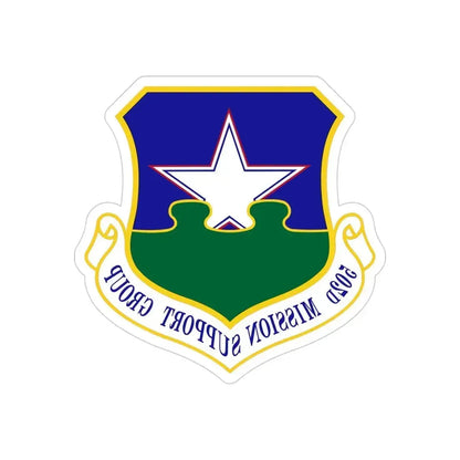 502d Mission Support Group (U.S. Air Force) REVERSE PRINT Transparent Die-Cut STICKER 4 Inch Die-Cut Transparent - The Sticker Space