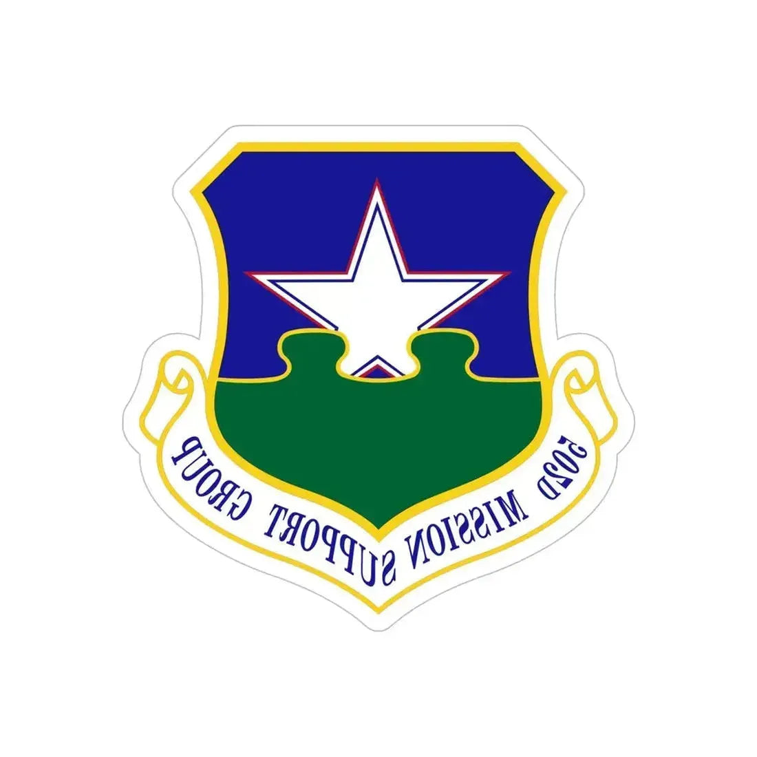 502d Mission Support Group (U.S. Air Force) REVERSE PRINT Transparent Die-Cut STICKER 6 Inch Die-Cut Transparent - The Sticker Space