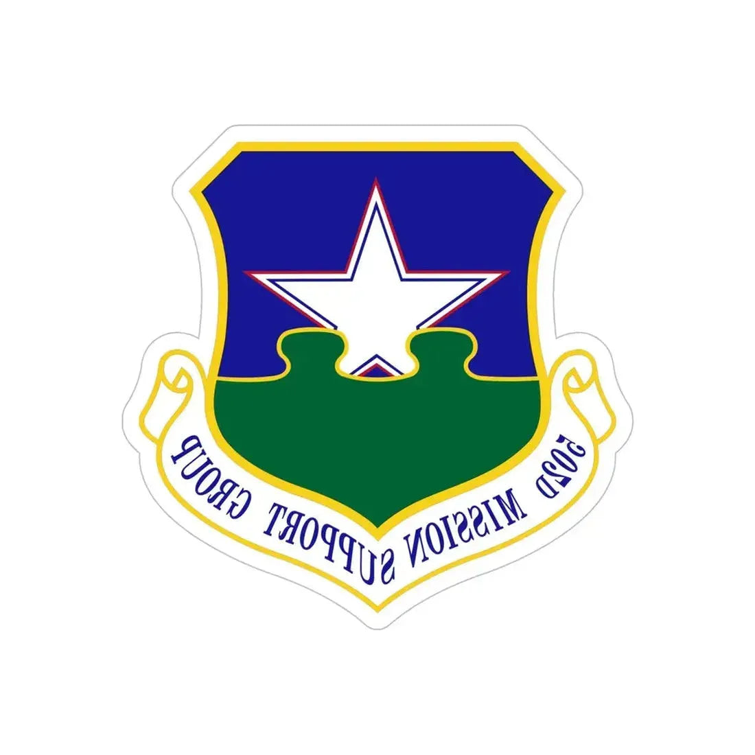 502d Mission Support Group (U.S. Air Force) REVERSE PRINT Transparent Die-Cut STICKER - The Sticker Space
